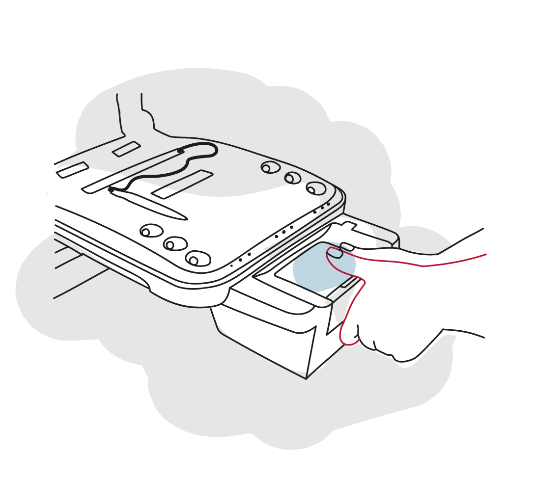 Illustration showing how a person provides their fingerprints.